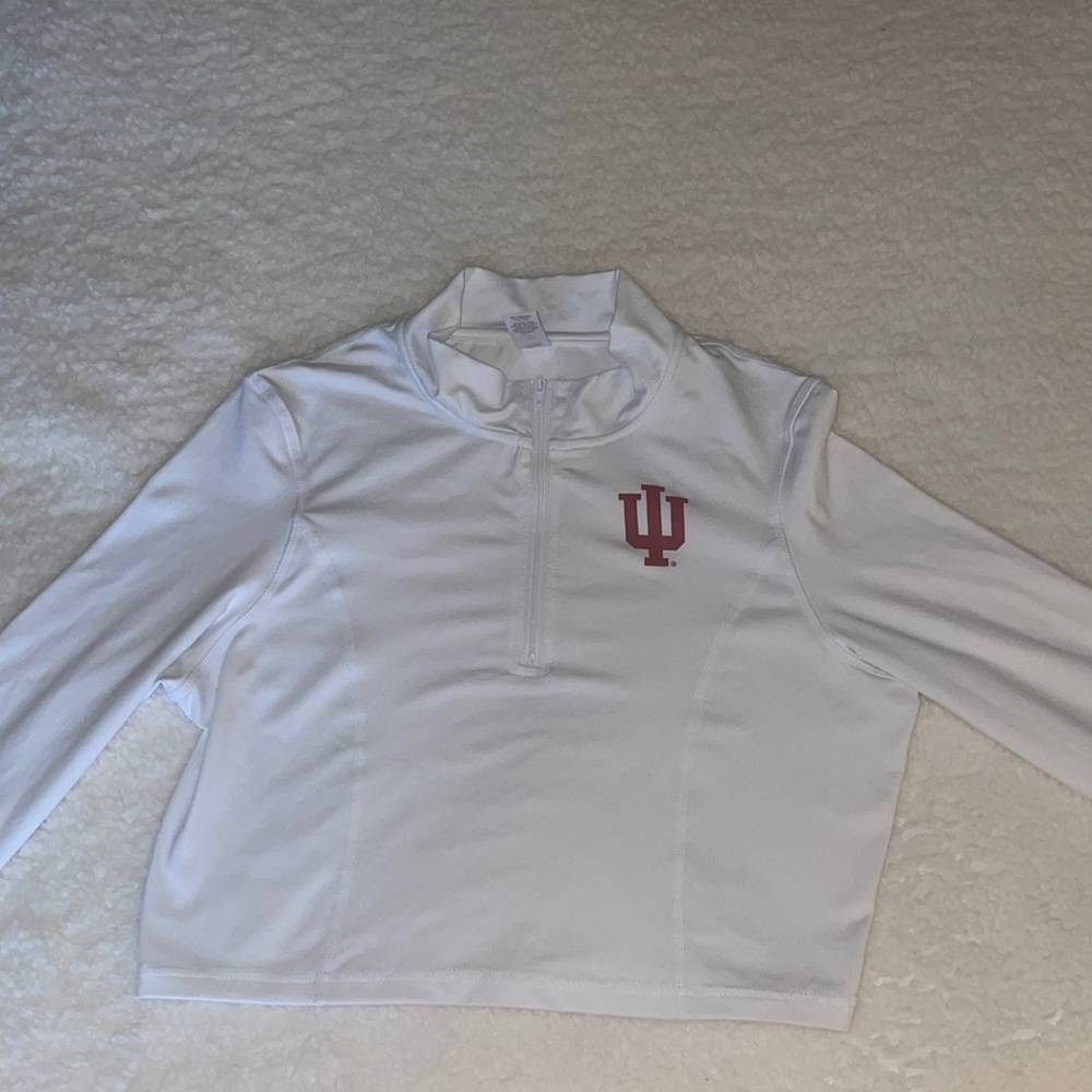Long sleeve white IU crop top